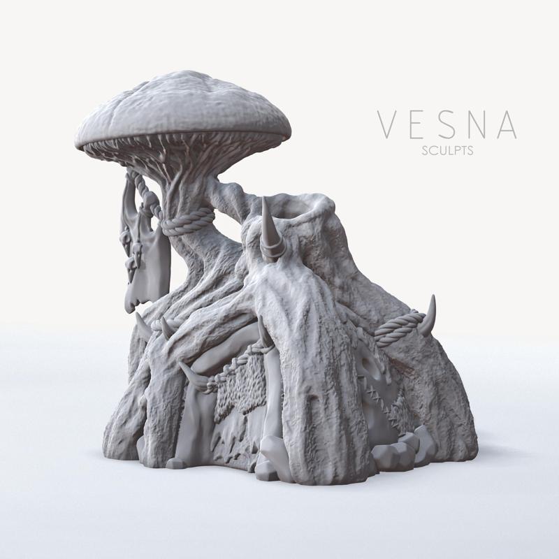 ORCS SWAMP VILLAGE - Hut under the Fungi