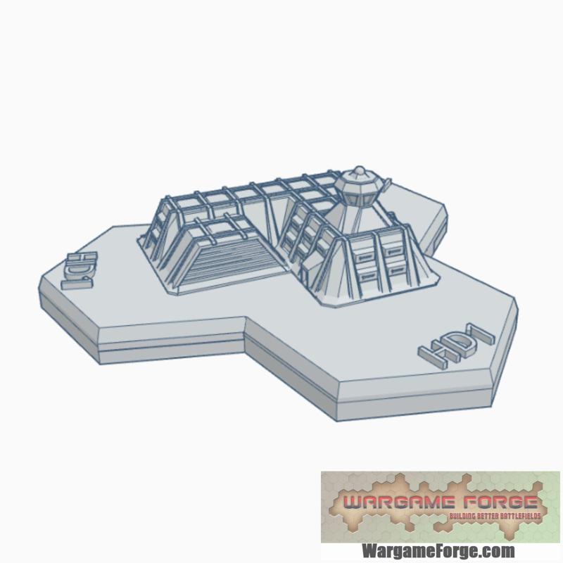 Military Armored Command Bunker Hex Map Scale HMSMil006