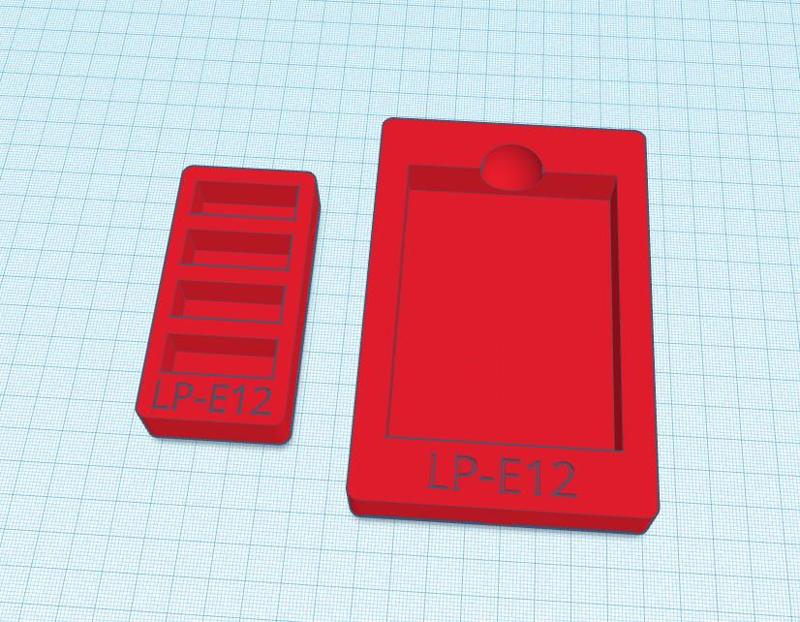 Canon LP-E12 Battery & Charger Gridfinity