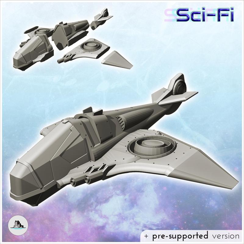 Warpwind Spectre Imperial hover fighter (4) - Future Sci-Fi SF Post apocalyptic Tabletop Scifi Wargaming Planetary exploration RPG Terrain