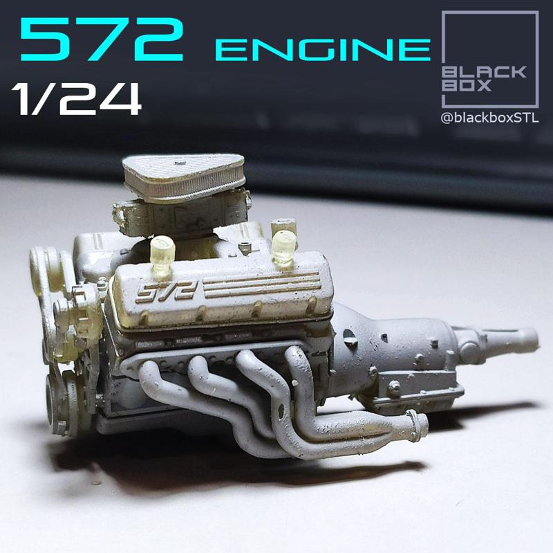 572 ENGINE 1-24th for modelkits and diecast