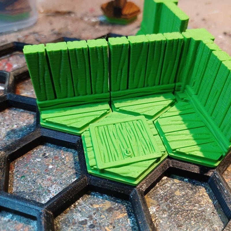 WDhex - wood - floor tile hatch