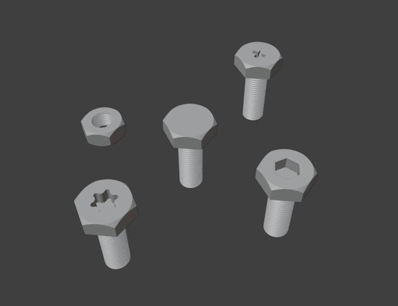 BOLT AND NUT M3x10mm