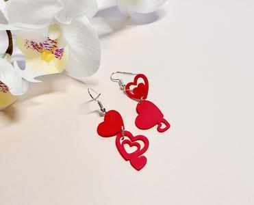 Asymmetric Heart Earrings