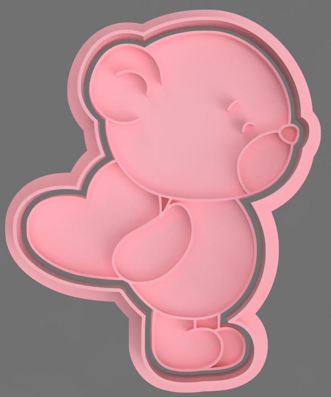 COOKIE AND FONDANT VALENTINE BEAR CUTTERS