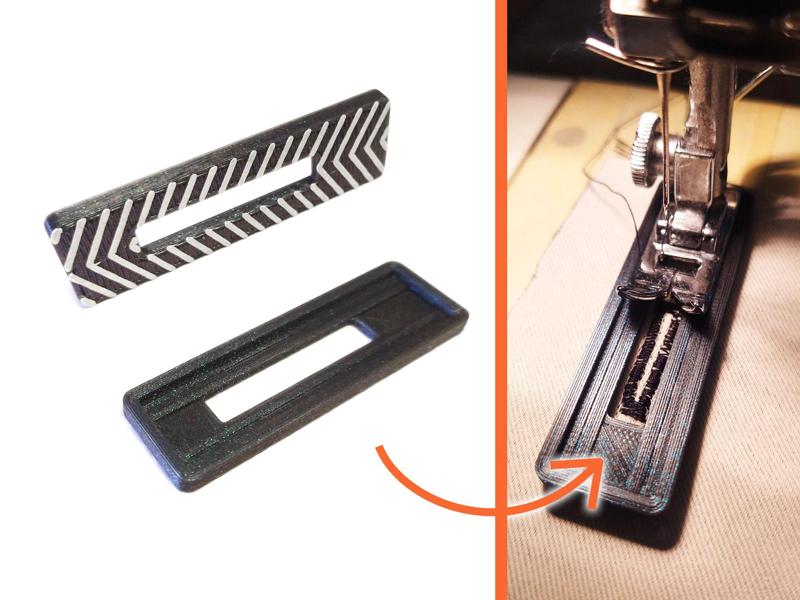 Buttonhole sewing foot guide