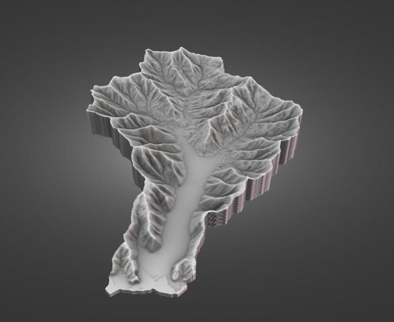Lake Forsyth catchment topographic model