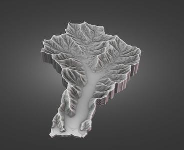 Lake Forsyth catchment topographic model