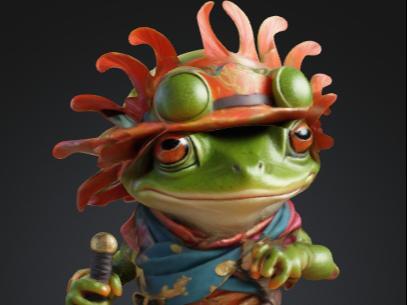 Frog Adventurer with sword