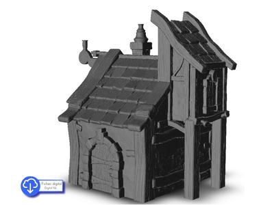 Medieval house 7 - Medieval scenery terrain wargame