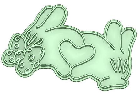 Hands heart Minnie cookie cutter