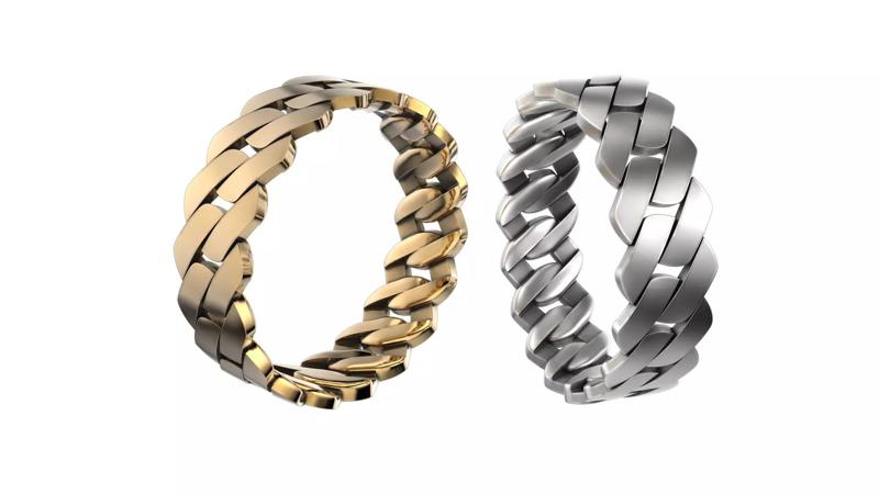 Miami Cuban link ring  6 mm wide 16-20 Sizes R40