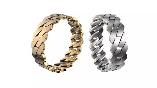 Miami Cuban link ring  6 mm wide 16-20 Sizes R40