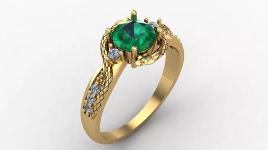 Medicine Graduation Ring with snakes on top