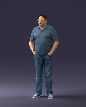 000266 Casual Man with Glasses 0527