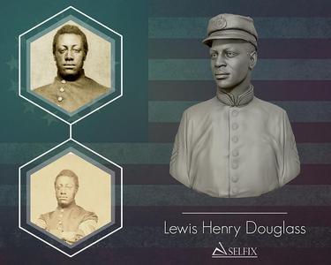 Lewis Henry Douglass bust sculpture 3D print model