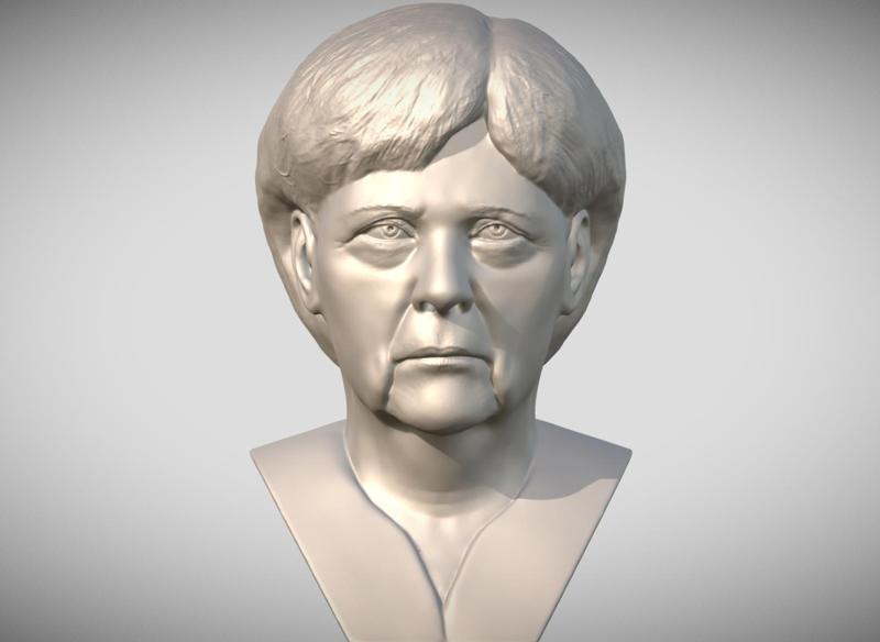 Angela Merkel bust for 3D printing
