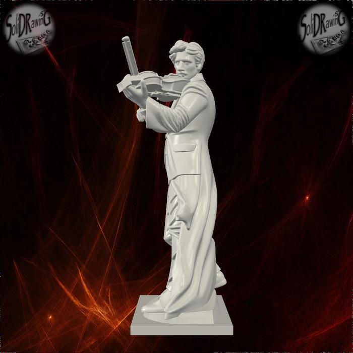 Elegant Male Violin Virtuoso Statue – SoliDRawinGs SG806