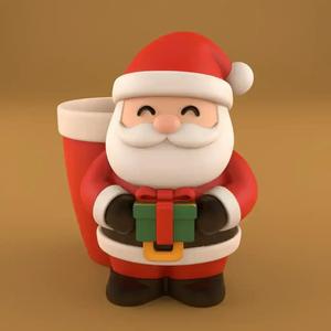 Festive Santa Planter Candy Candle Holder