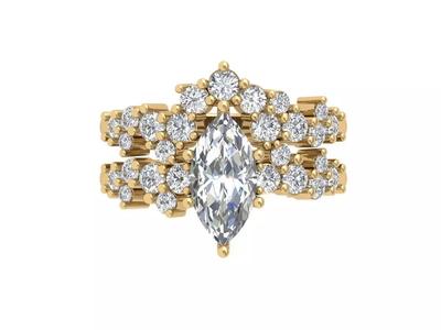 Marquise Ring Bridal Set