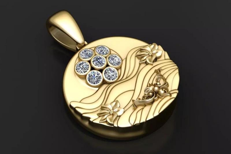 DESERT AREA COIN PENDANT 3D PRINTABLE MODEL