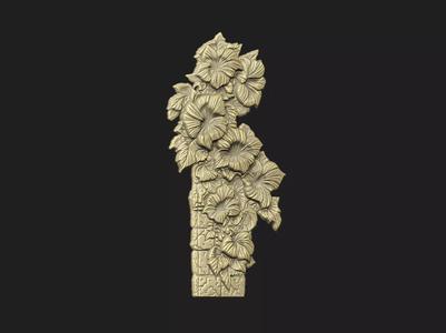 Floral panel wall plaster cnc laser aspire artcam carving