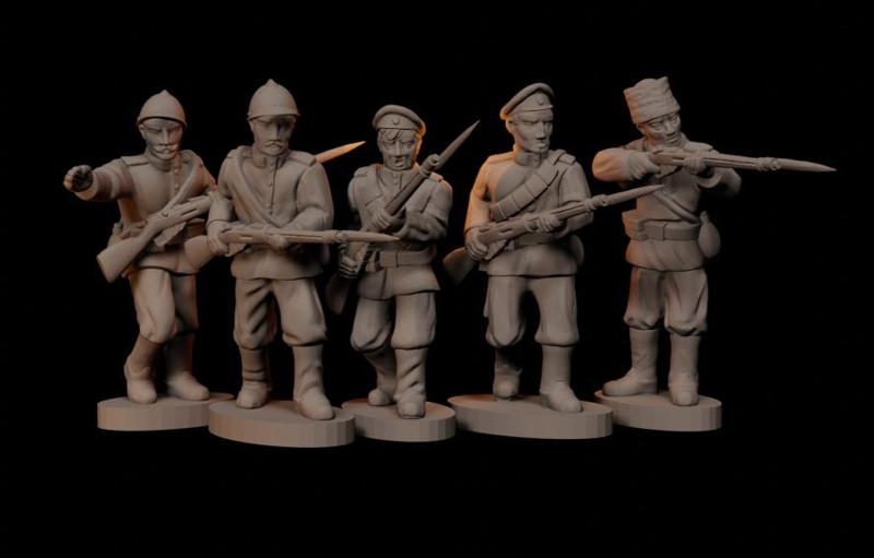 Imperial Russian infantry, WW1