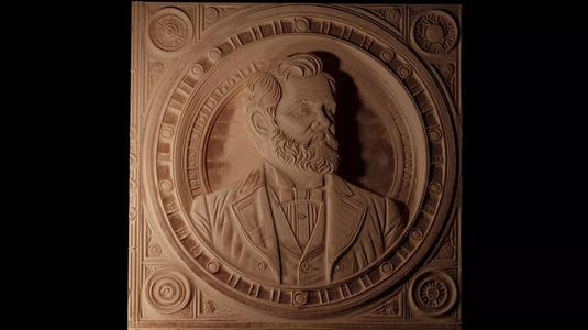 Thomas Edison CNC 3d Print High Relief Sand Casting