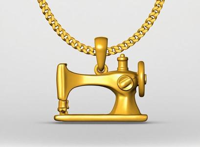 sewing machine pendant charm