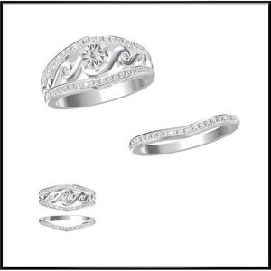 JCD Format Mens bridal set rings jewelry cam