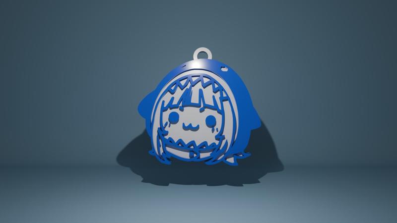 GAWR GURA KEYCHAIN