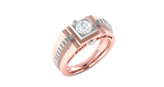 Rose gold -Diamond Ring- 3DM AND STL File  - DC LR-0804