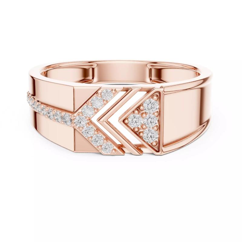 Round Cut Diamond Tringle Pattern Wedding Ring 3DM STL Video