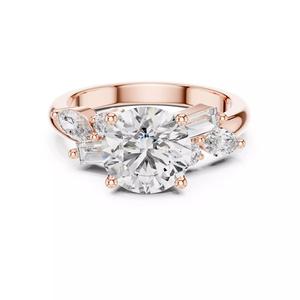 Round Baguette Marquise Cut Cluster Wedding Ring File Video