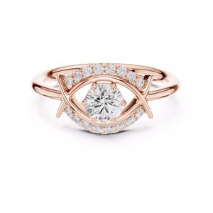 Round Diamond Eye Shape Engagement Ring 3DM STL Video