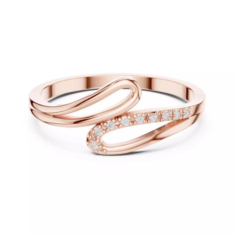 Round Diamond Curved Shape Wedding Band 3DM STL Video