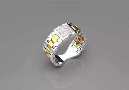 Luxury man Rolex design diamond ring model ror0026