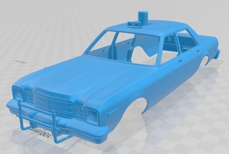 Plymouth Volare Police 1976 Printable Body Car