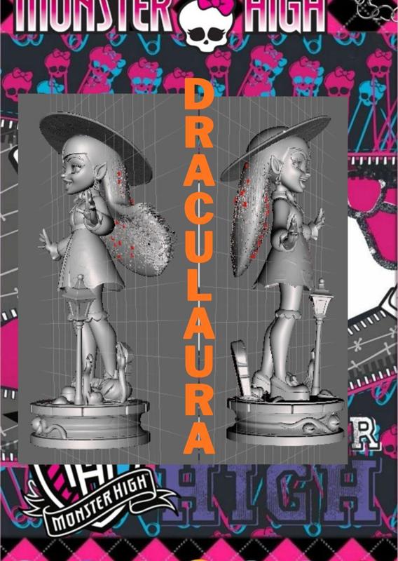 ✨ Draculaura Monster High - Detailed 3D Figure ✨