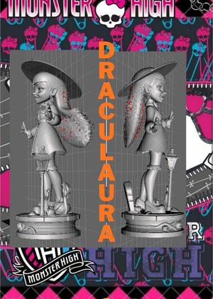 ✨ Draculaura Monster High - Detailed 3D Figure ✨
