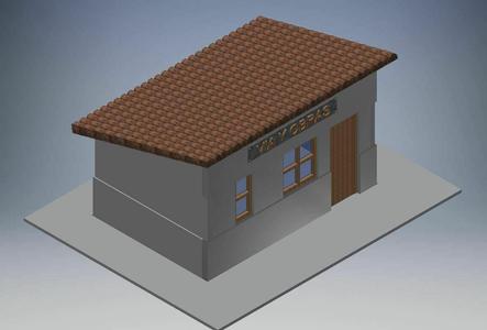 Roads and works for model railroad