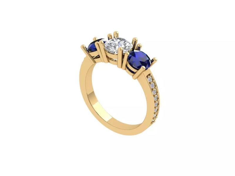 Solitair 3 Stone Ring