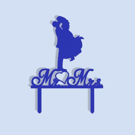 Mr and Mrs Cake Topper