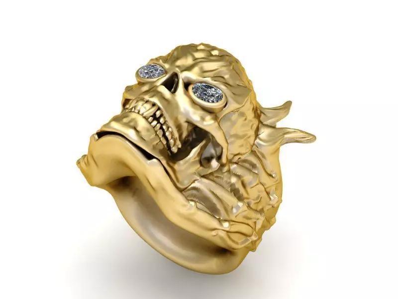 skull gold ring
