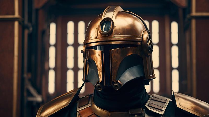 Star Wars Next Gen Mandalorian Steampunk Concept Art Litho