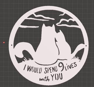 wall decoration i would spend 9 lives with u