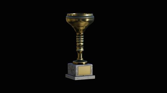 trophy cup model for 3D printing 5 print in place