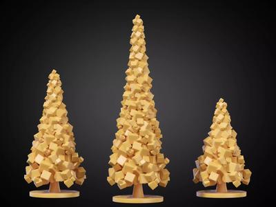 Stylized Christmas Tree Set 10