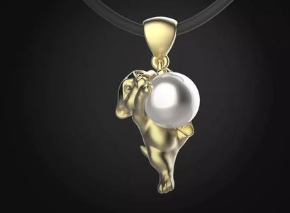 Lion puppy pendant