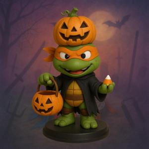 Michelangelo - Pumpkin Man Halloween (TMNT) - Stylized Figure STL